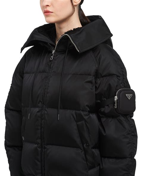 prada puffer with belt|nylon gabardine Prada.